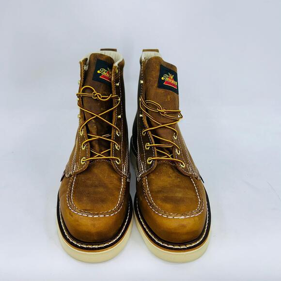 THOROGOOD MENS SLIP-RESISTANT FIRM TRAILCRAZYHORSE MOC TOE WORK BOOTS SIZE 10D main image 4